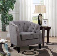Harper Gray Tufted Accent Chair