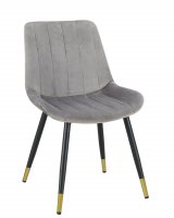 Enzo Velvet Dining Chair Gray