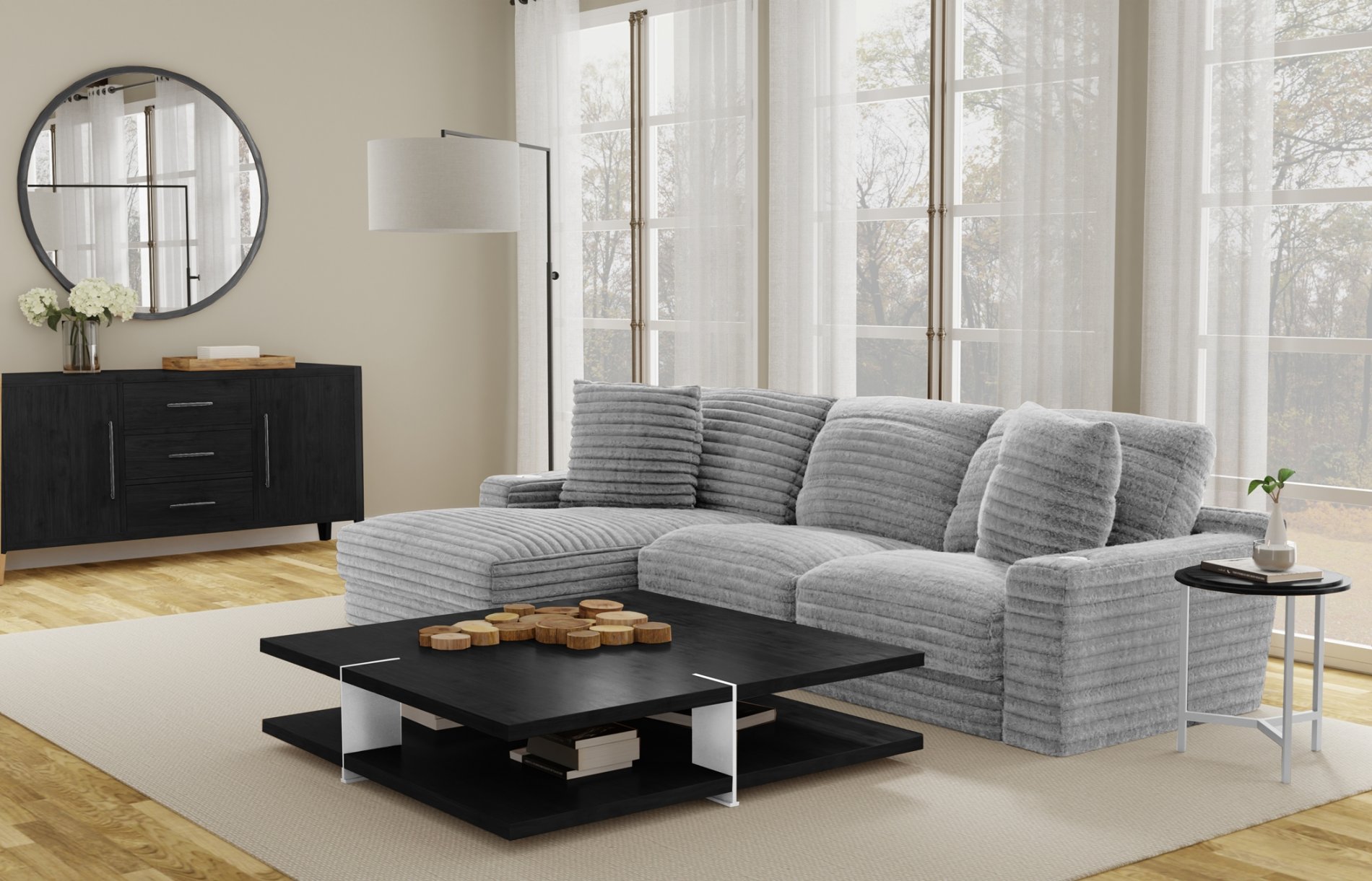 3045 Oyster Sectional - Click Image to Close