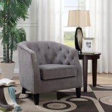 Harper Gray Tufted Accent Chair