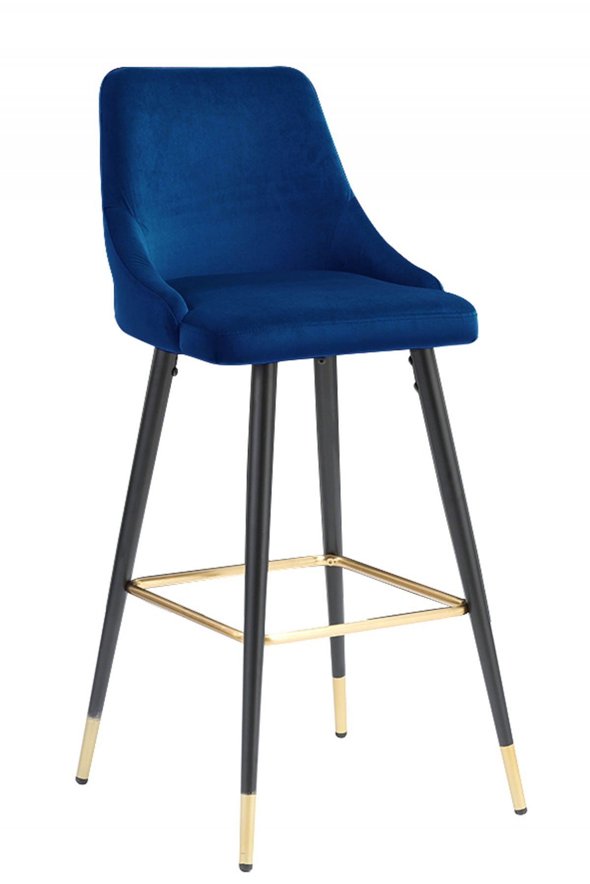 Auburn Velvet Bar Chair Charcoal