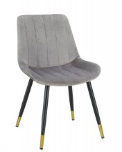 Enzo Velvet Dining Chair Gray