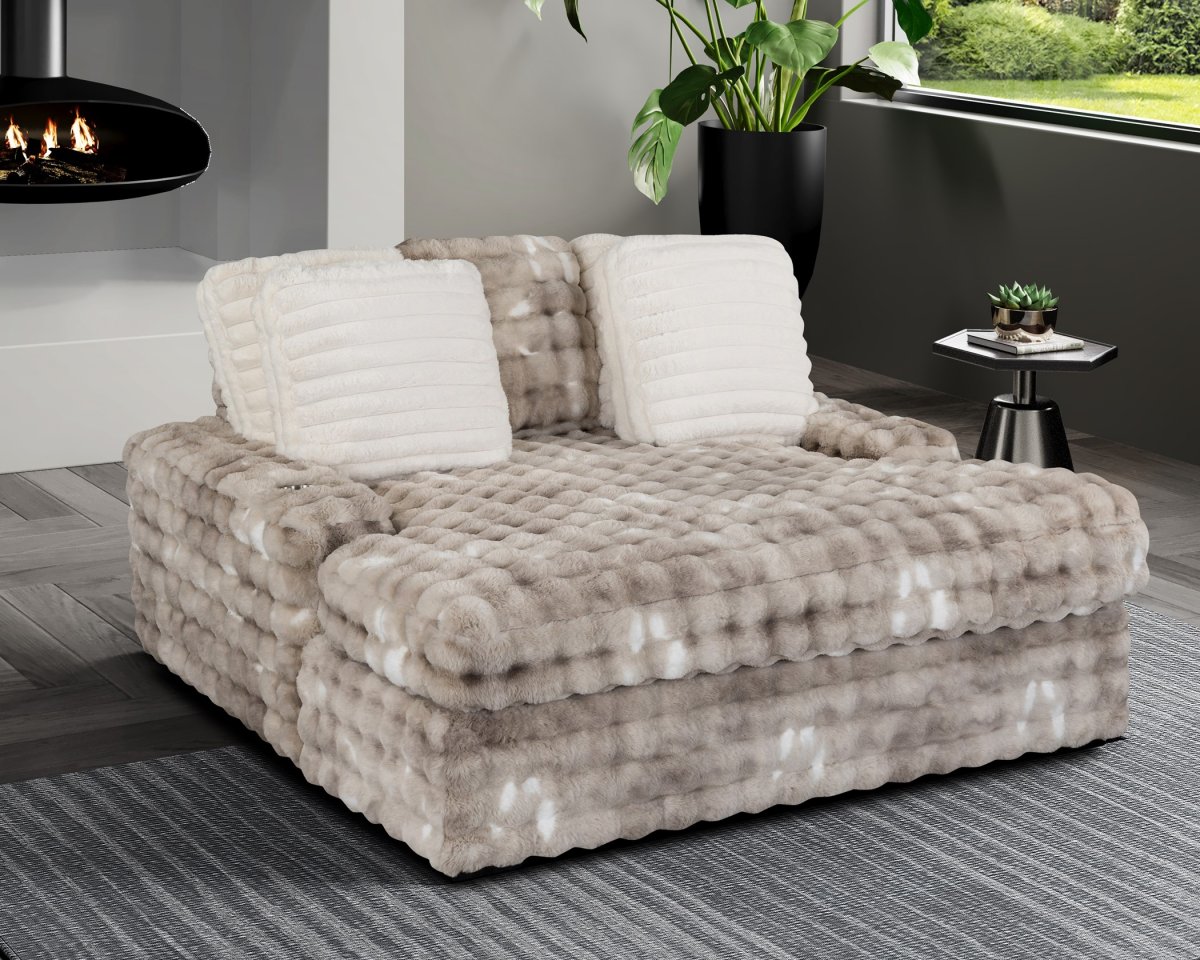 U8292 Marble Grey Chaise Lounge