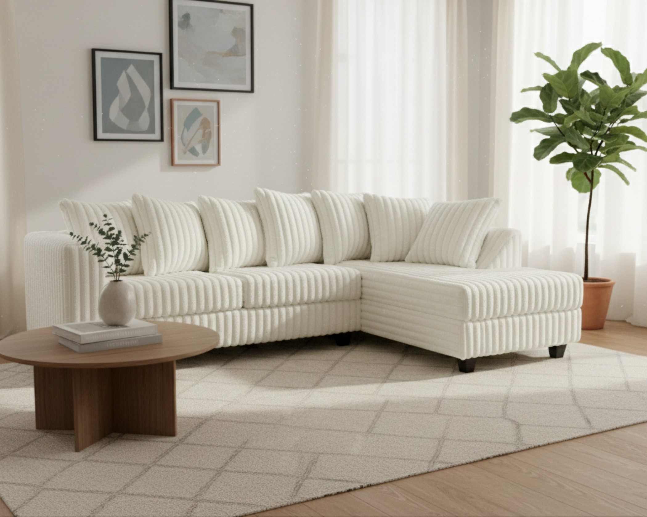 (image for) 300 Hugo Corduroy Ivory Sect.