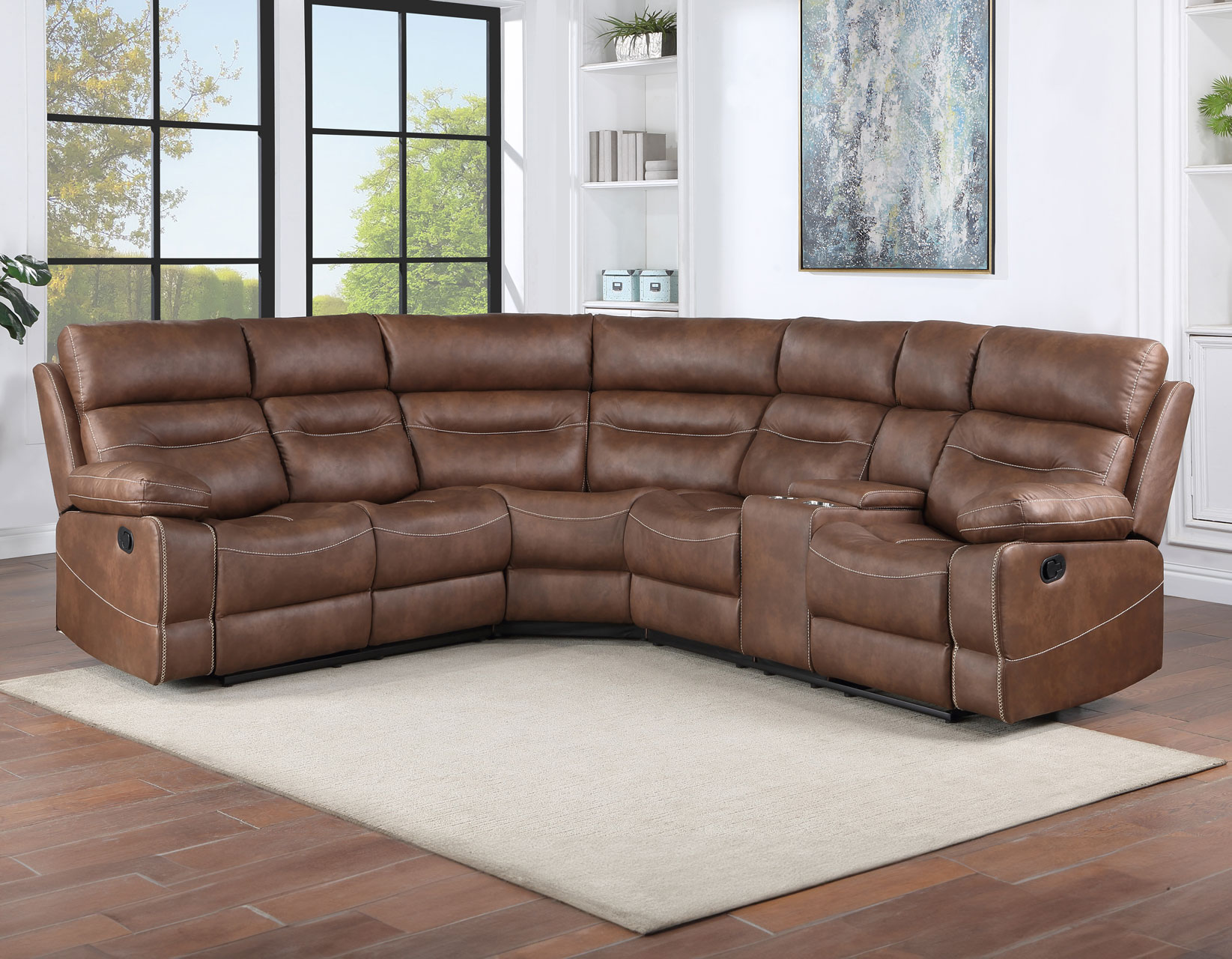 Rudger Rust Sectional - Click Image to Close