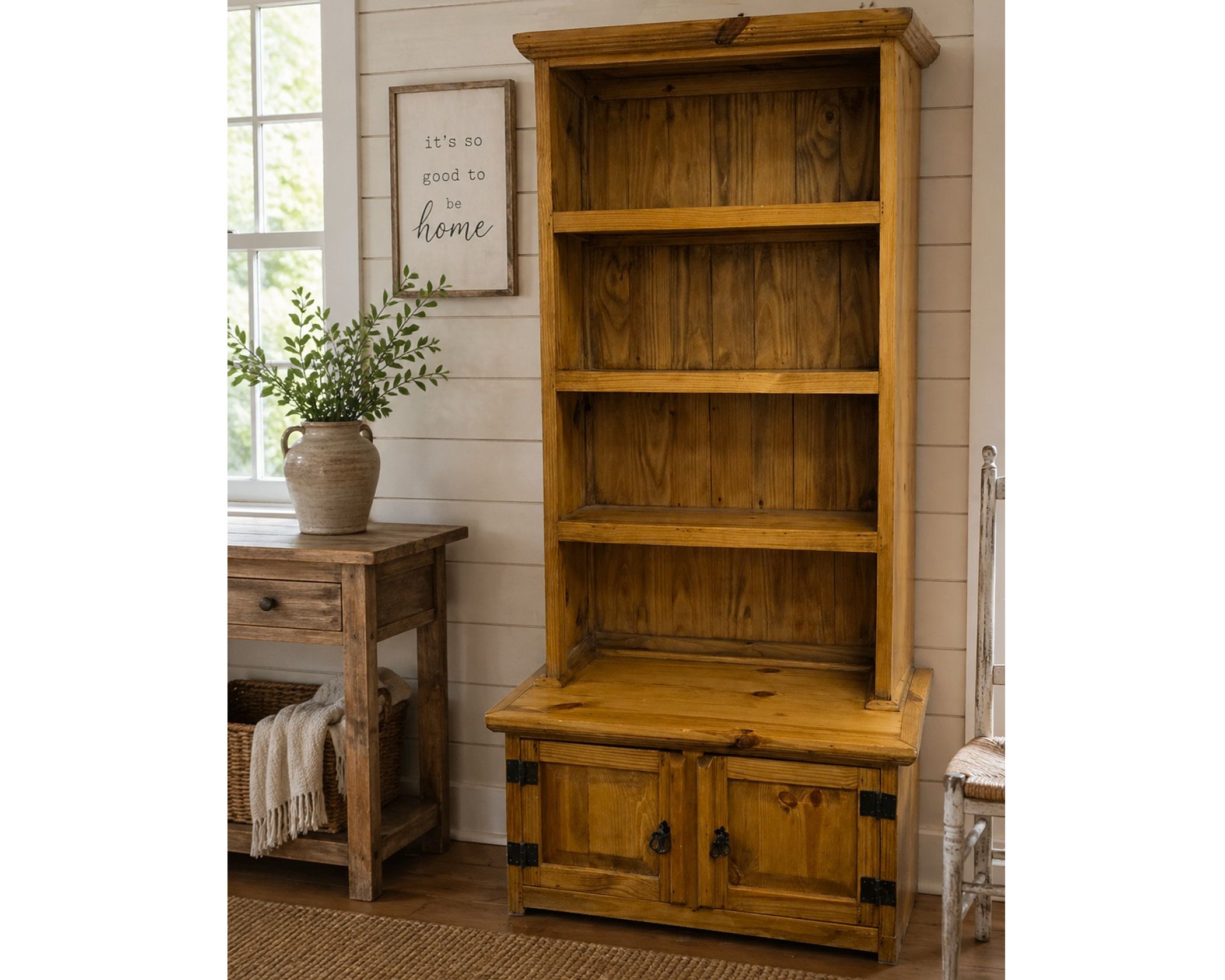 (image for) Bookcase/Server & Hutch Honey (1 in Stock)